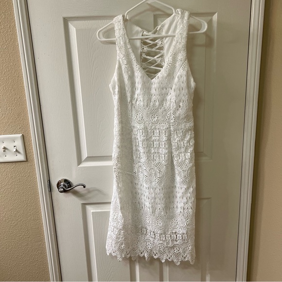 Dresses & Skirts - White Lace Dress With Lining Premier Armour Women’s Size 10 Bridal